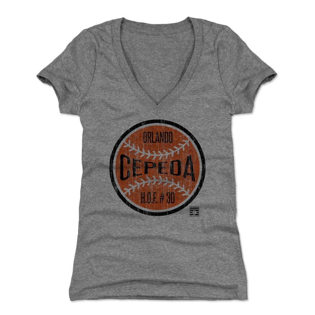Orlando Cepeda Women's V-Neck T-Shirt | 500 LEVEL
