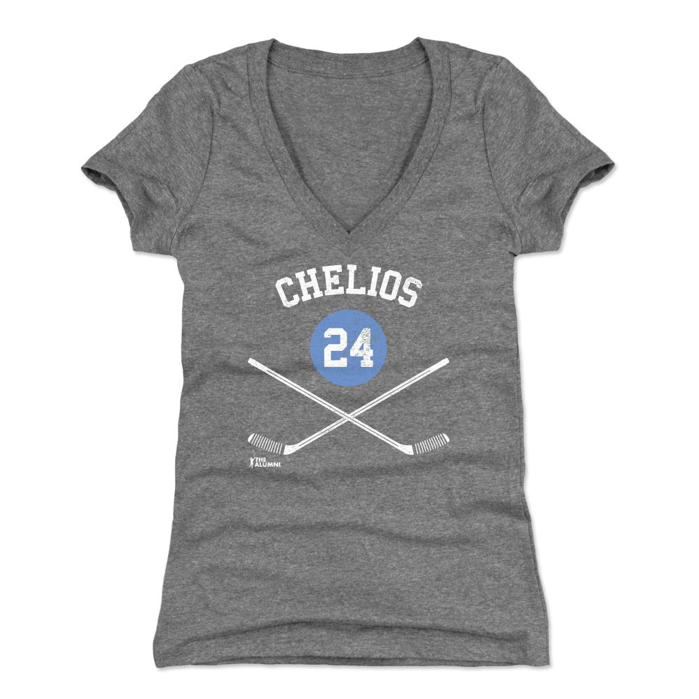 Chris Chelios Women's V-Neck T-Shirt | 500 LEVEL