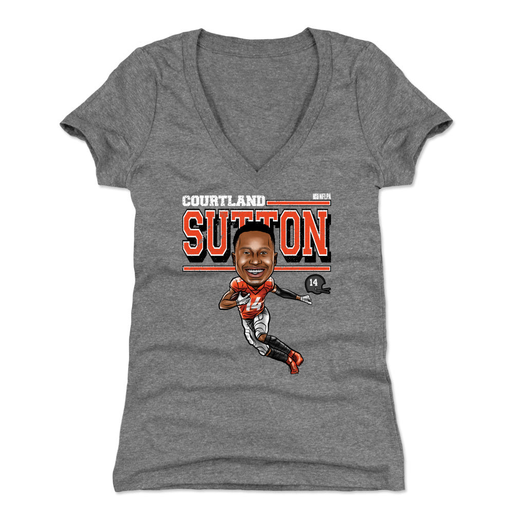 Courtland Sutton Women's V-Neck T-Shirt | 500 LEVEL
