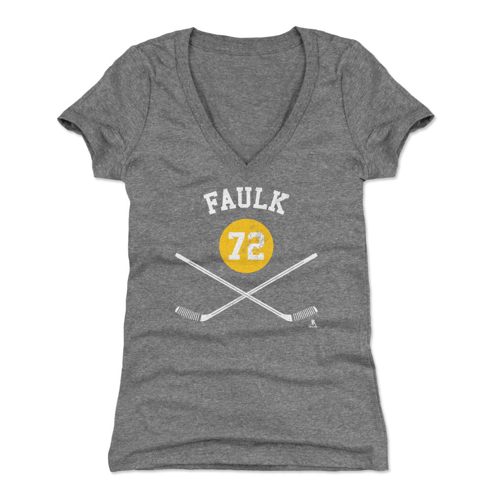 Justin Faulk Women's V-Neck T-Shirt | 500 LEVEL
