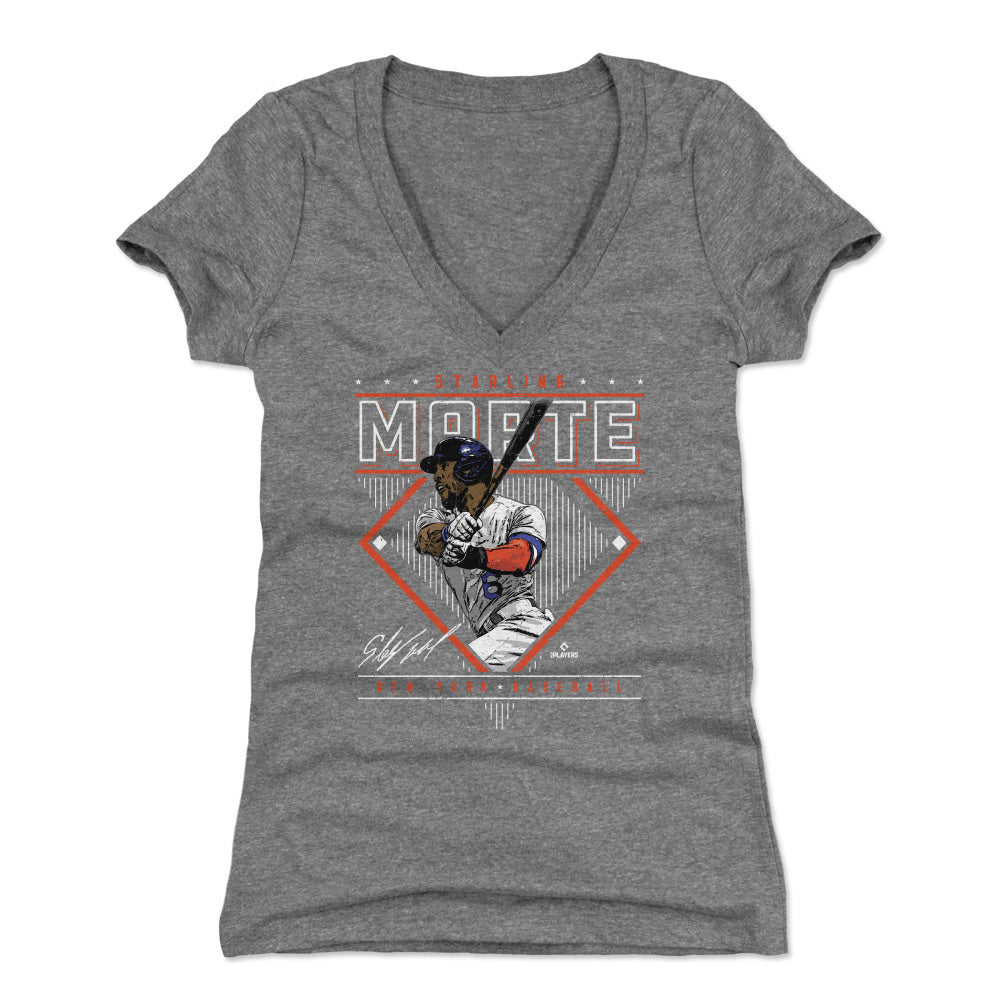 Starling Marte Women's V-Neck T-Shirt | 500 LEVEL