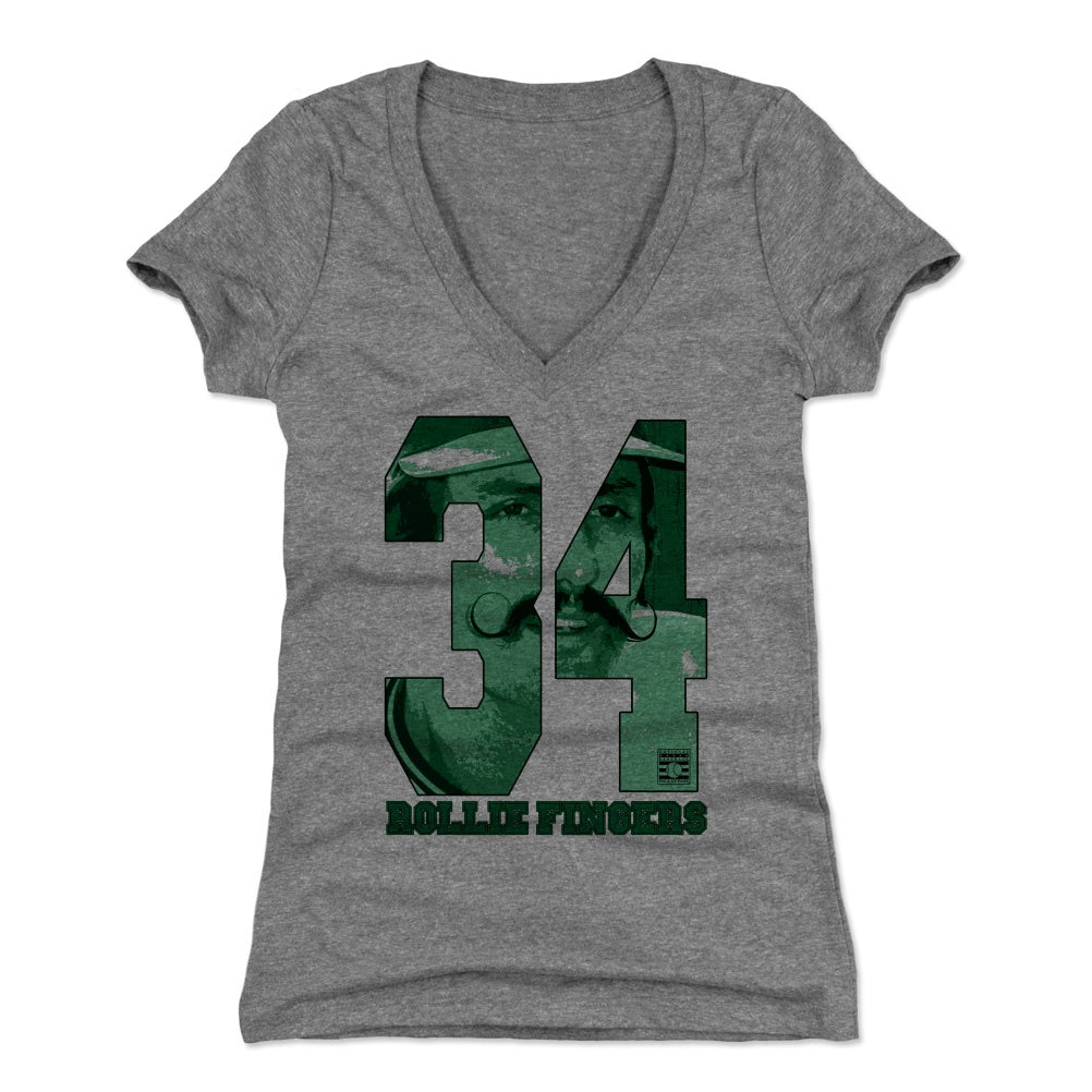 Rollie Fingers Women's V-Neck T-Shirt | 500 LEVEL