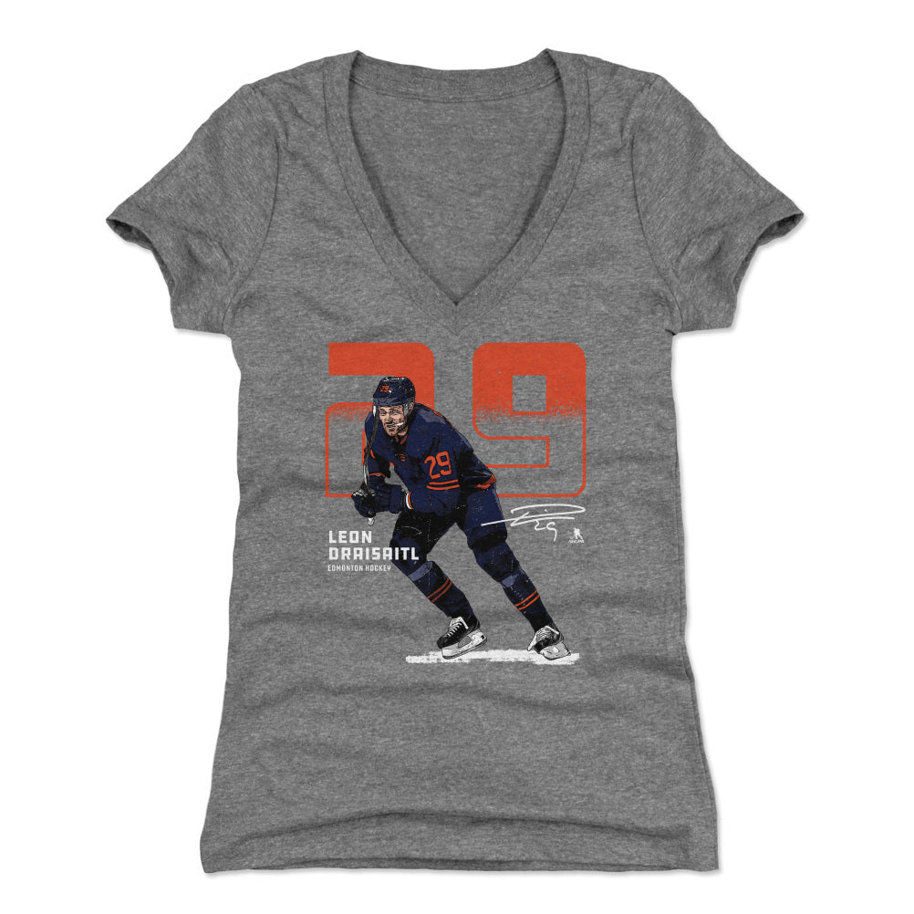 Leon Draisaitl Women's V-Neck T-Shirt | 500 LEVEL