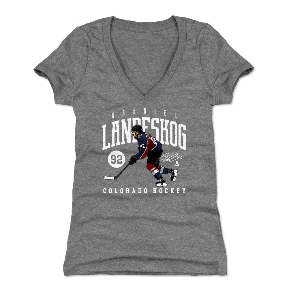 Gabriel Landeskog Women's V-Neck T-Shirt | 500 LEVEL