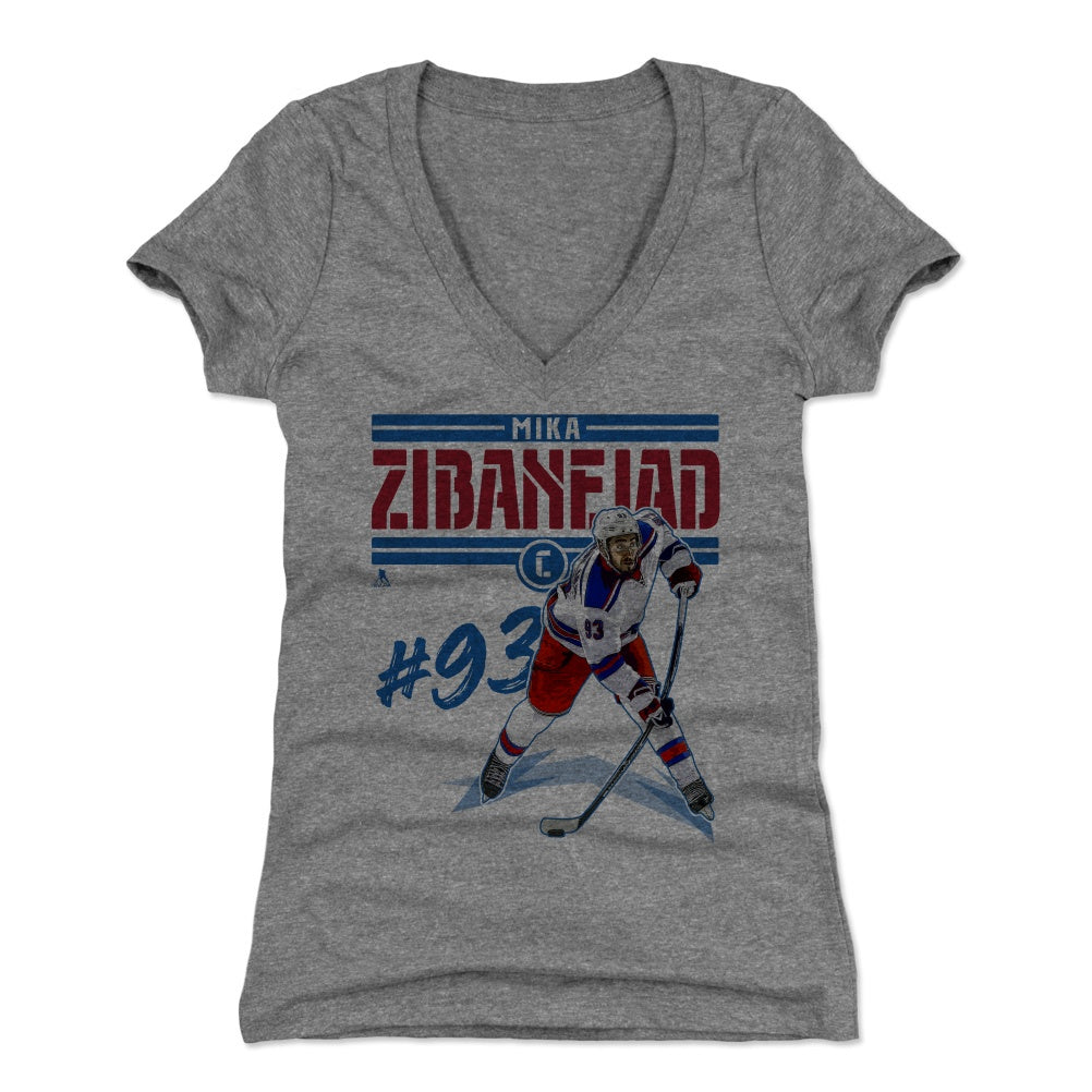 Mika Zibanejad Women's V-Neck T-Shirt | 500 LEVEL