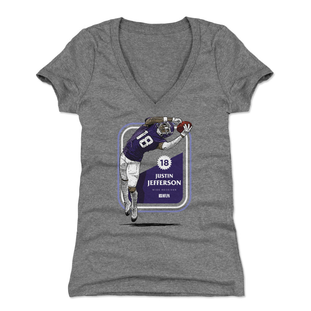 Justin Jefferson Women's V-Neck T-Shirt | 500 LEVEL