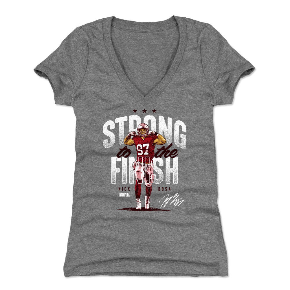 Nick Bosa Women's V-Neck T-Shirt | 500 LEVEL
