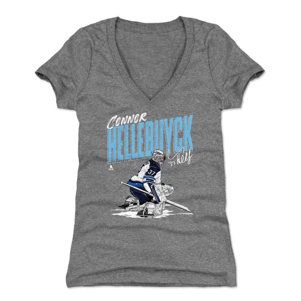Connor Hellebuyck Women's V-Neck T-Shirt | 500 LEVEL