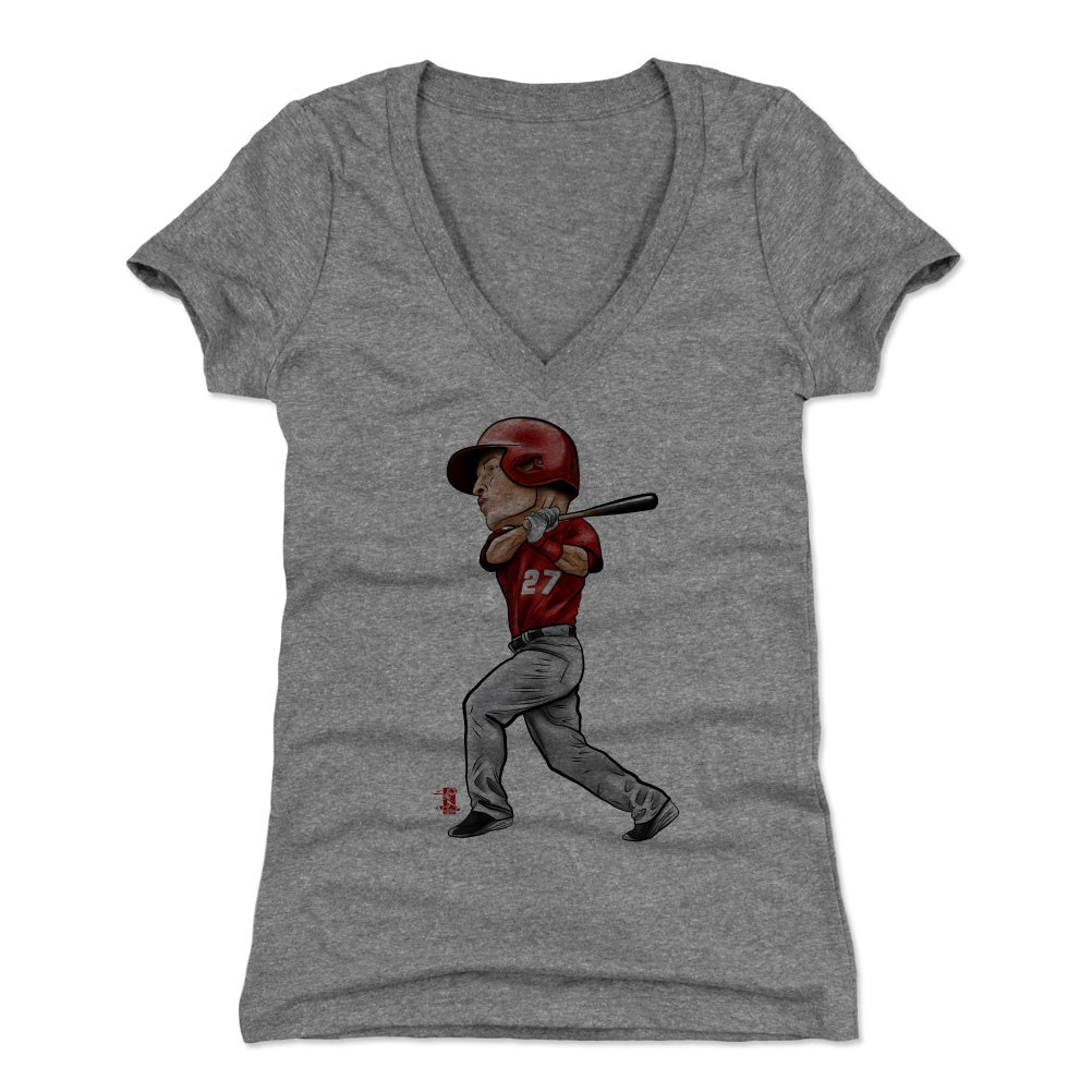 Mike Trout Women's V-Neck T-Shirt | 500 LEVEL