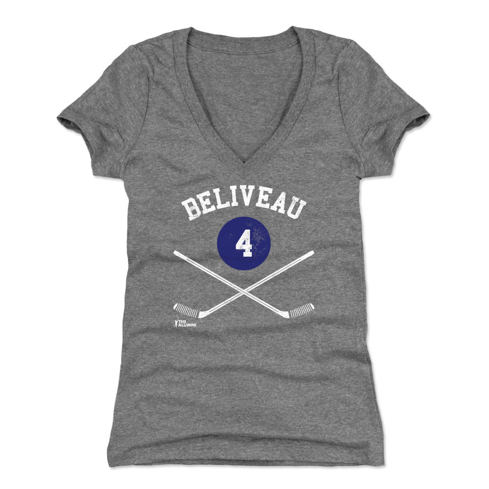 Jean Beliveau Women's V-Neck T-Shirt | 500 LEVEL