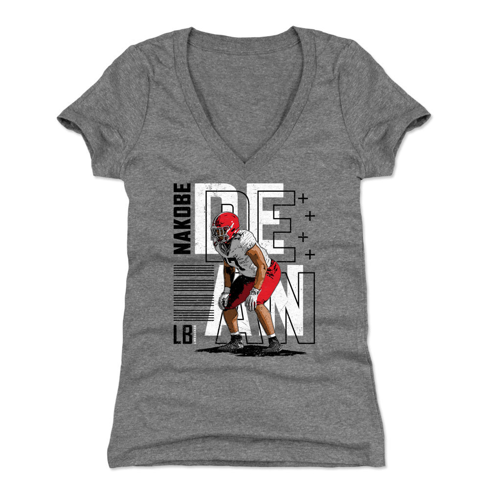 Nakobe Dean Women's V-Neck T-Shirt | 500 LEVEL