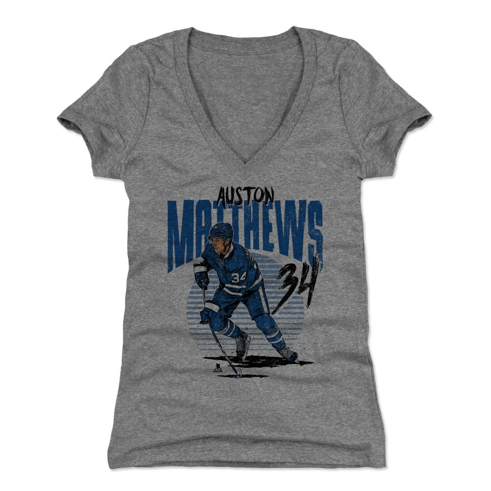 Auston Matthews Women's V-Neck T-Shirt | 500 LEVEL