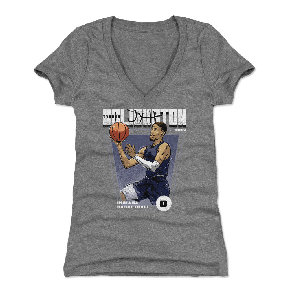 Tyrese Haliburton Women's V-Neck T-Shirt | 500 LEVEL