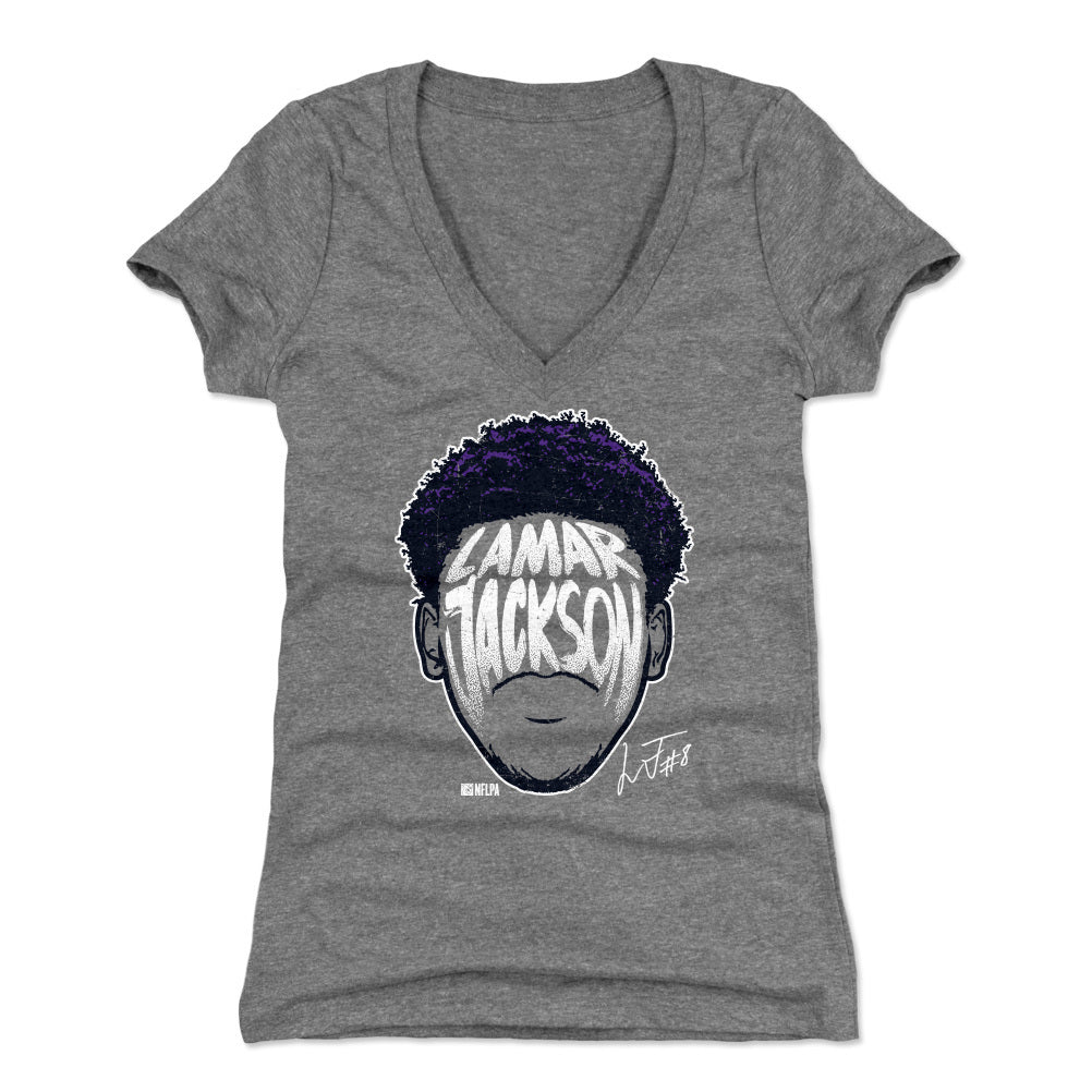 Lamar Jackson Women's V-Neck T-Shirt | 500 LEVEL
