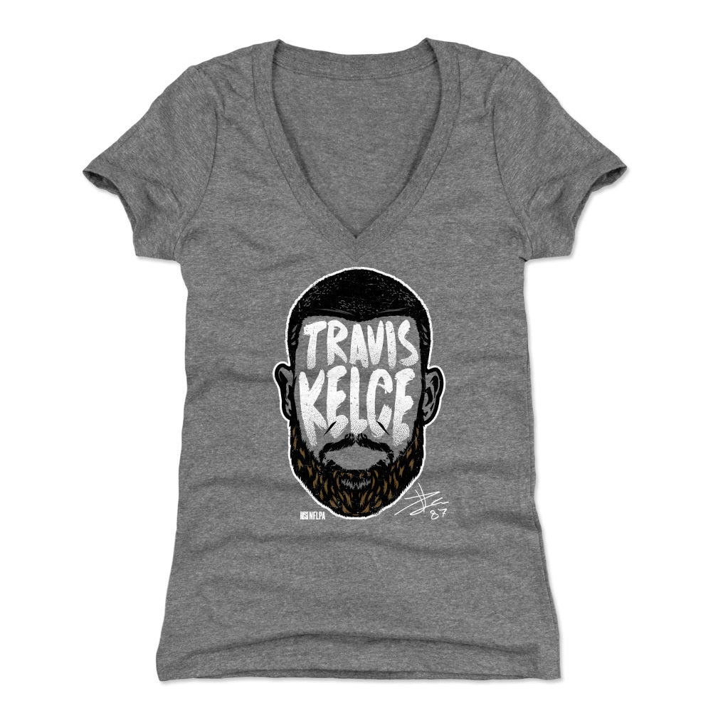 Travis Kelce Women's V-Neck T-Shirt | 500 LEVEL