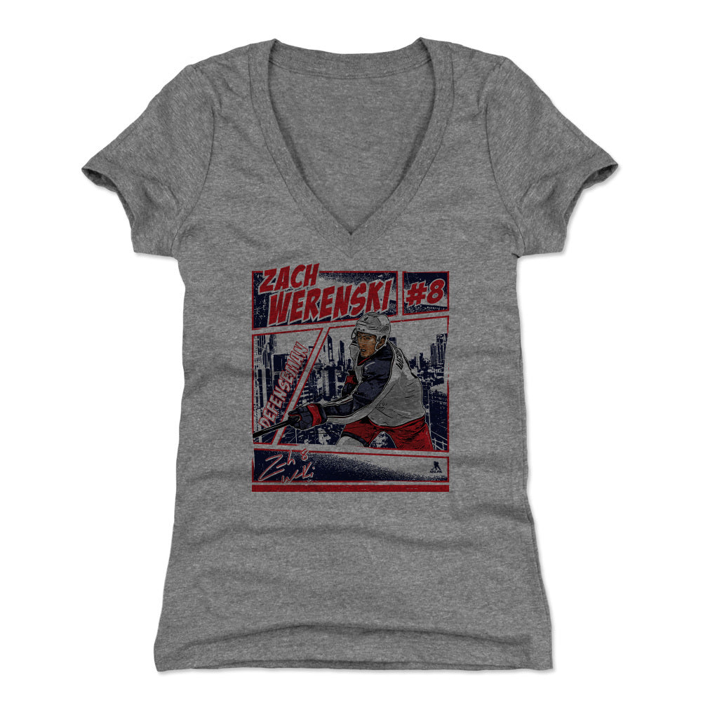 Zach Werenski Women's V-Neck T-Shirt | 500 LEVEL