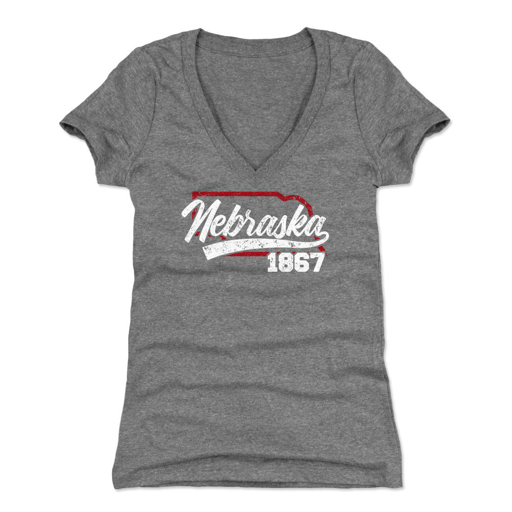 Nebraska Women's V-Neck T-Shirt | 500 LEVEL