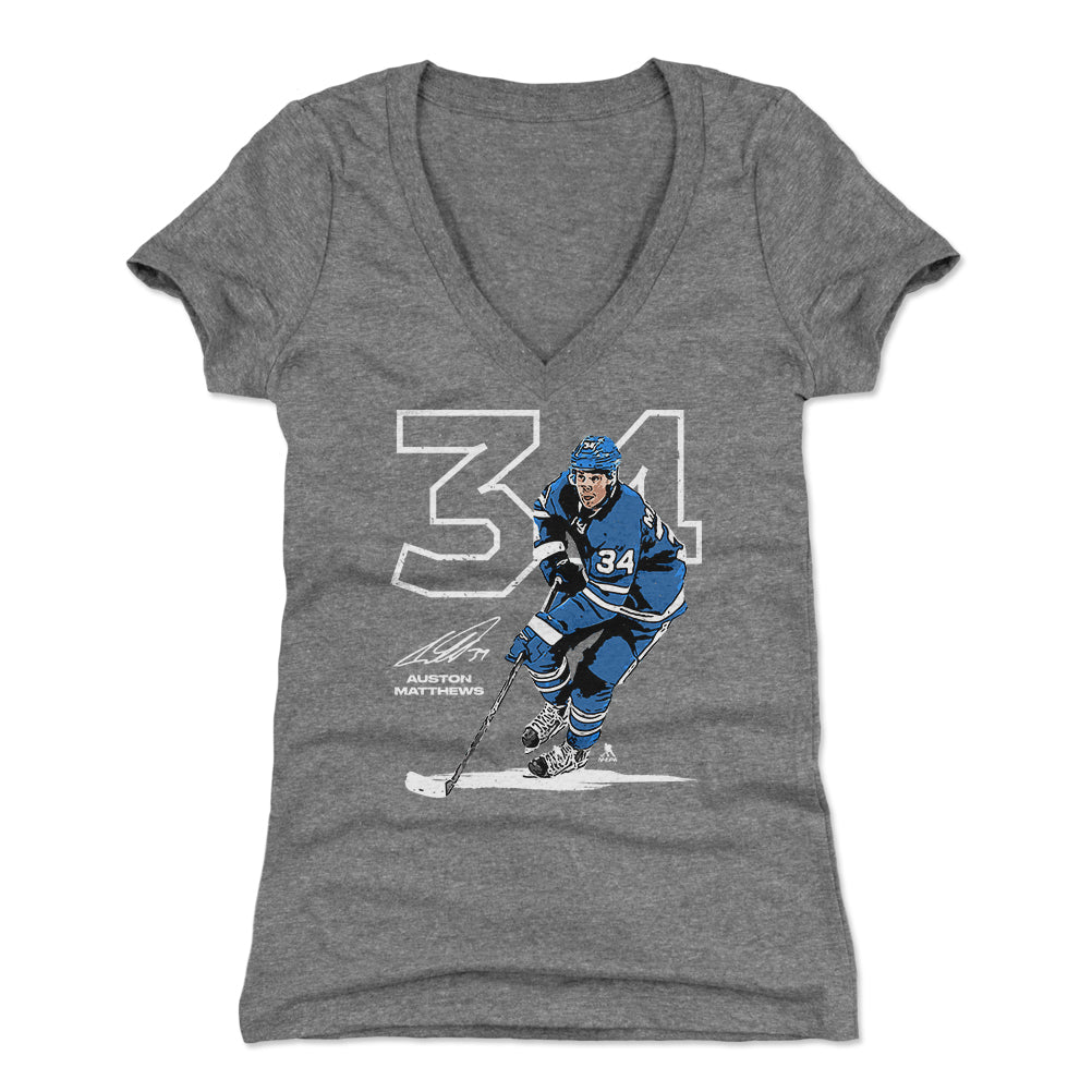 Auston Matthews Women's V-Neck T-Shirt | 500 LEVEL