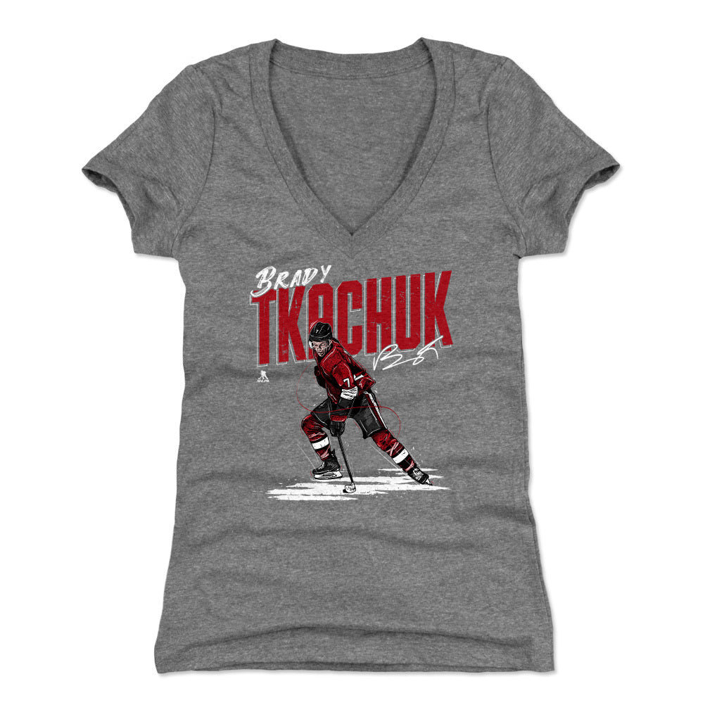 Brady Tkachuk Women's V-Neck T-Shirt | 500 LEVEL