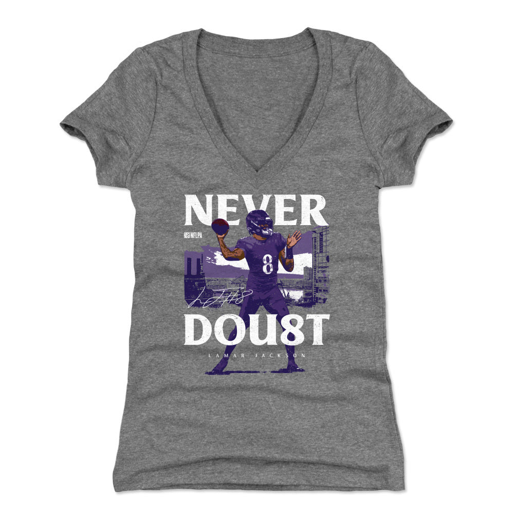 Lamar Jackson Women's V-Neck T-Shirt | 500 LEVEL