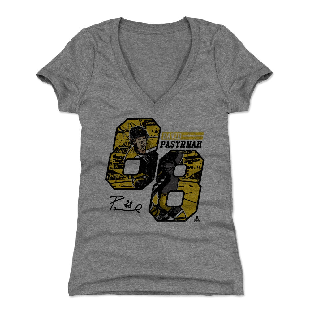 David Pastrnak Women's V-Neck T-Shirt | 500 LEVEL