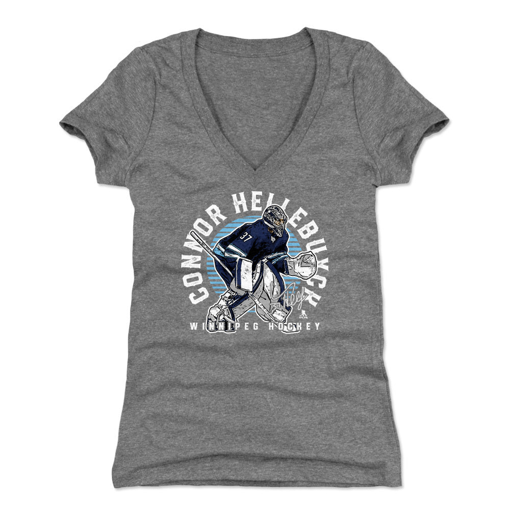Connor Hellebuyck Women's V-Neck T-Shirt | 500 LEVEL