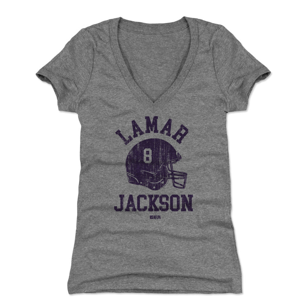 Lamar Jackson Women's V-Neck T-Shirt | 500 LEVEL