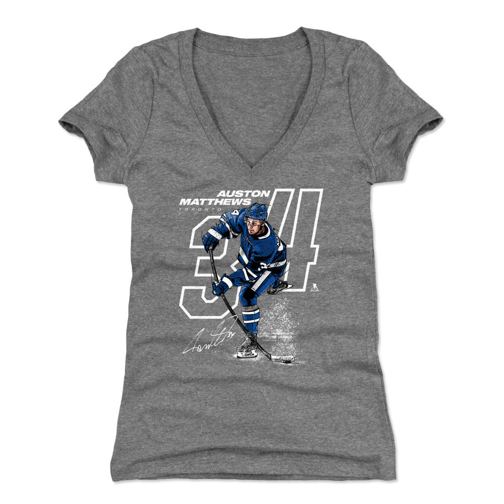 Auston Matthews Women's V-Neck T-Shirt | 500 LEVEL
