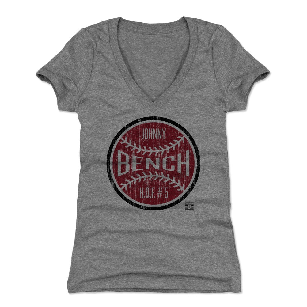 Johnny Bench Women's V-Neck T-Shirt | 500 LEVEL