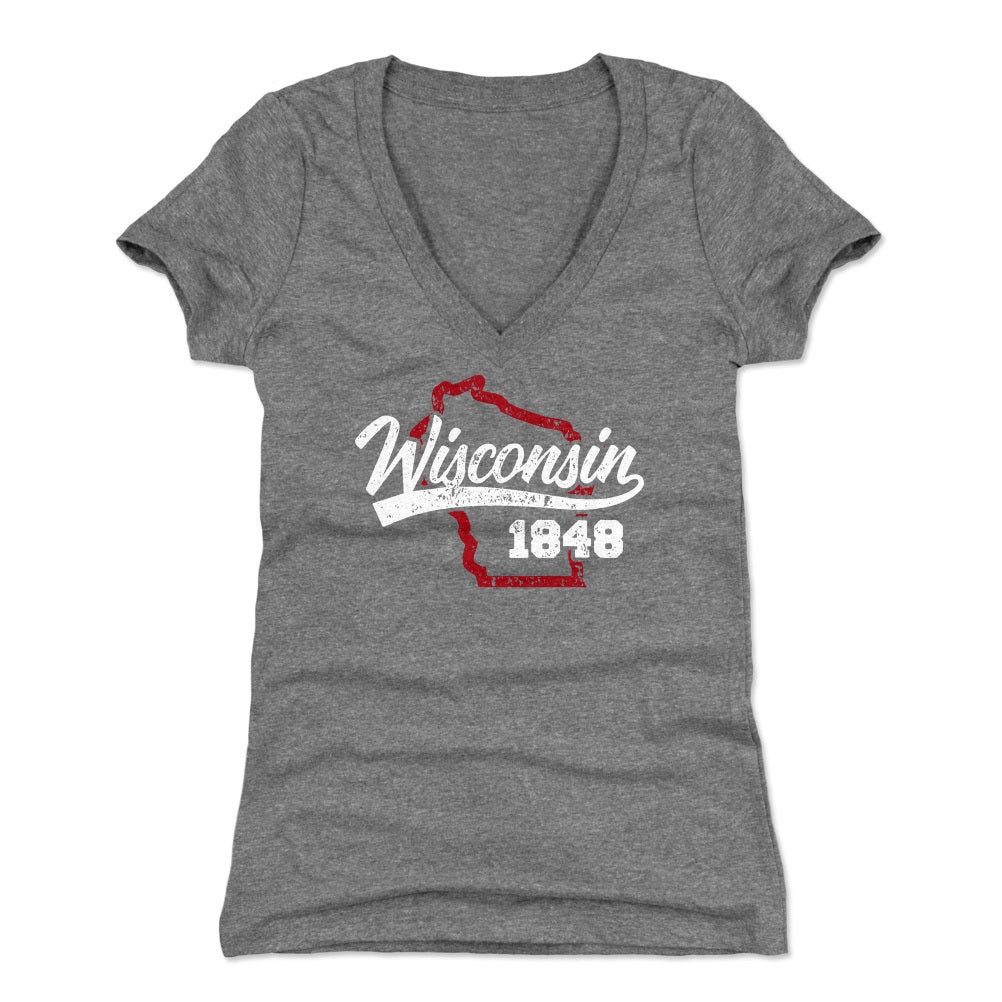 Wisconsin Women's V-Neck T-Shirt | 500 LEVEL