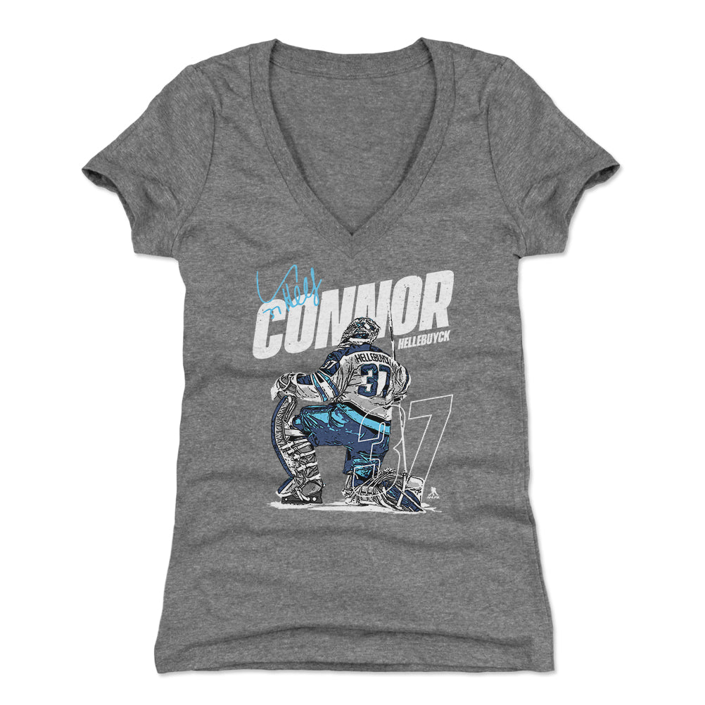 Connor Hellebuyck Women's V-Neck T-Shirt | 500 LEVEL