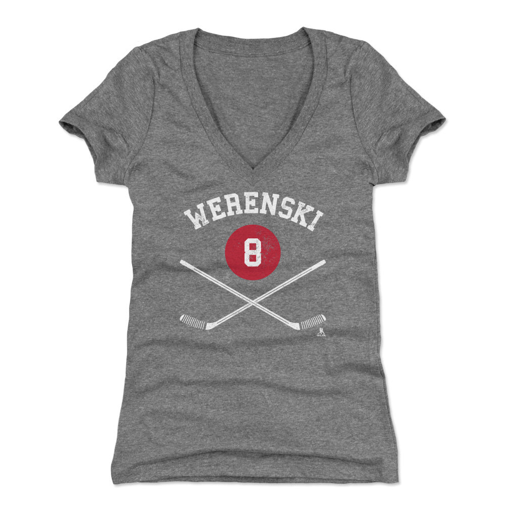 Zach Werenski Women's V-Neck T-Shirt | 500 LEVEL