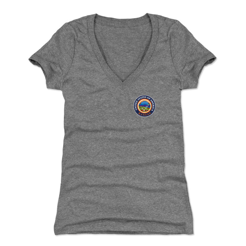 Kansas Women's V-Neck T-Shirt | 500 LEVEL