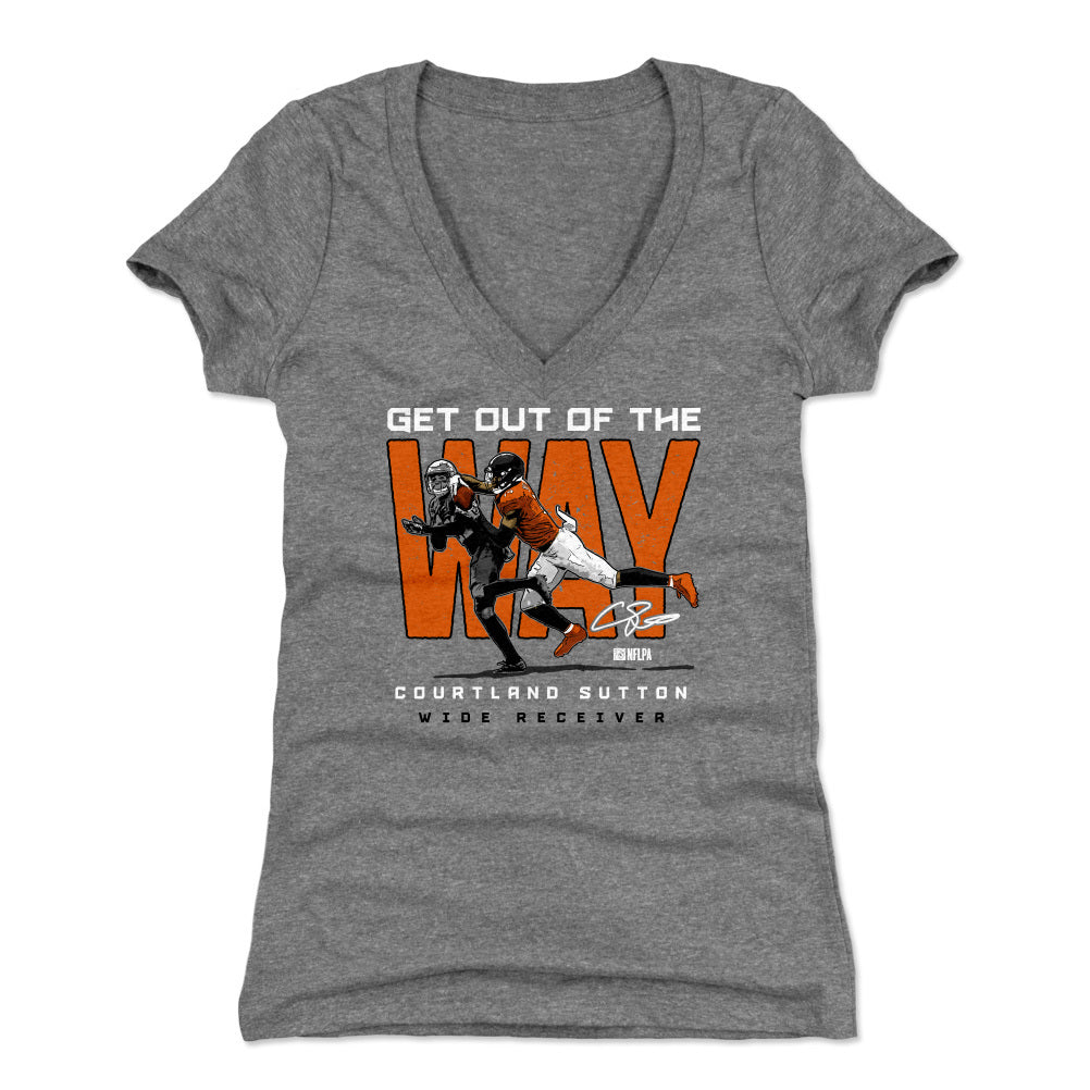 Courtland Sutton Women's V-Neck T-Shirt | 500 LEVEL