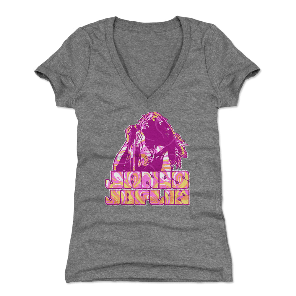 Janis Joplin Women's V-Neck T-Shirt | 500 LEVEL