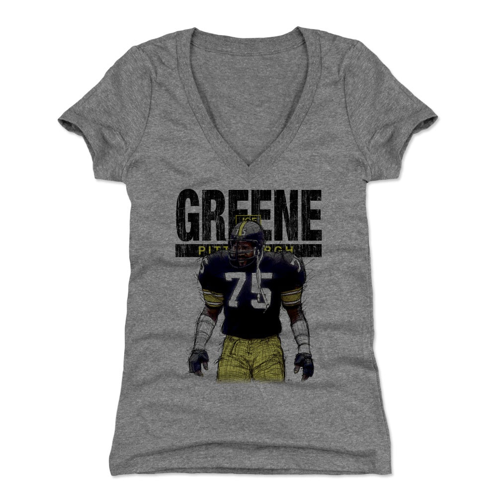 Mean Joe Greene Women's V-Neck T-Shirt | 500 LEVEL