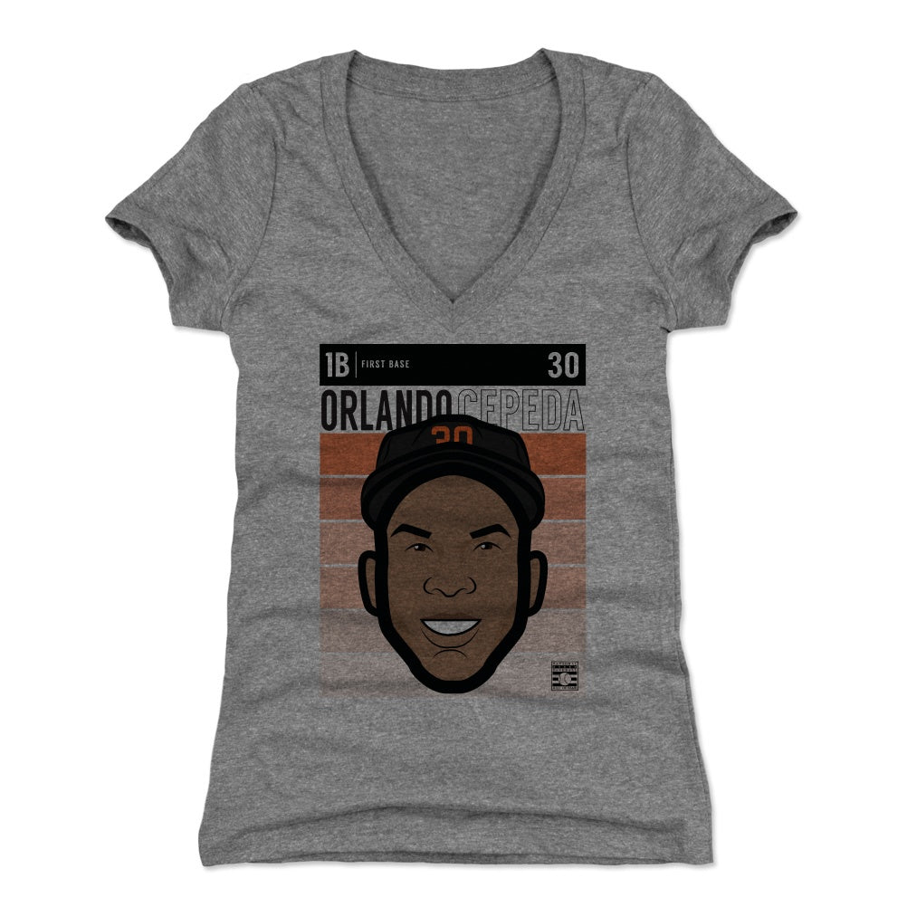 Orlando Cepeda Women's V-Neck T-Shirt | 500 LEVEL