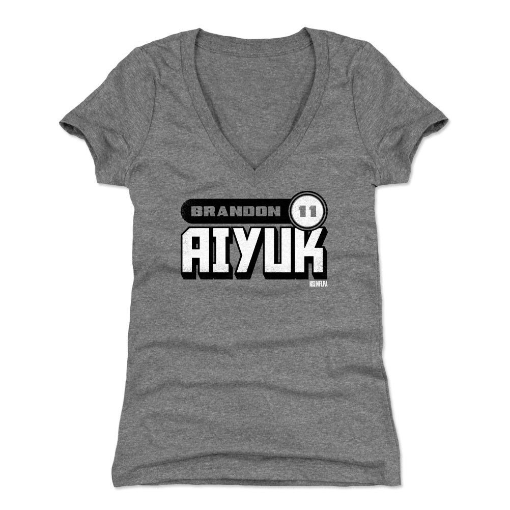 Brandon Aiyuk Women's V-Neck T-Shirt | 500 LEVEL