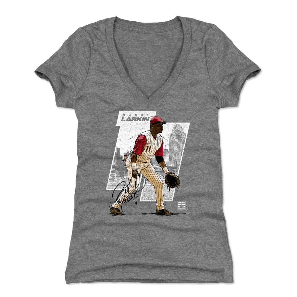 Barry Larkin Women's V-Neck T-Shirt | 500 LEVEL