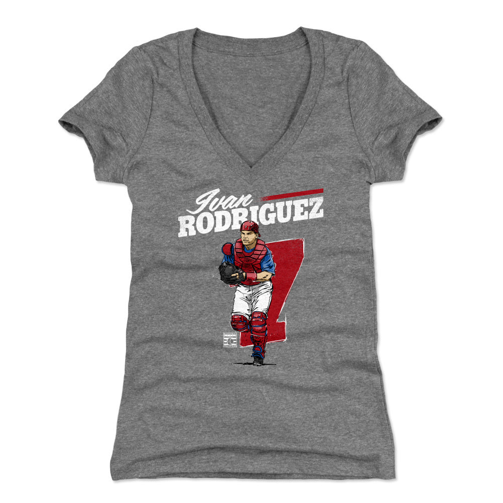 Ivan Rodriguez Women's V-Neck T-Shirt | 500 LEVEL