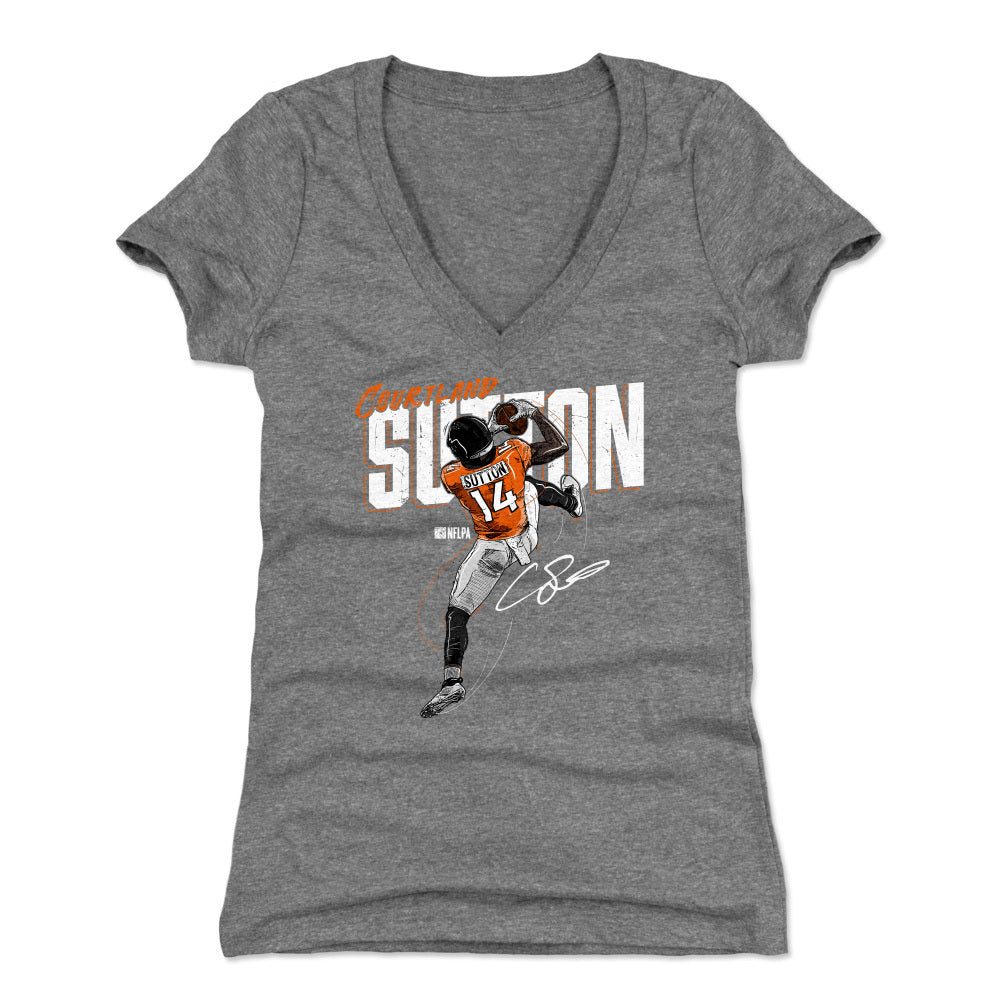 Courtland Sutton Women's V-Neck T-Shirt | 500 LEVEL