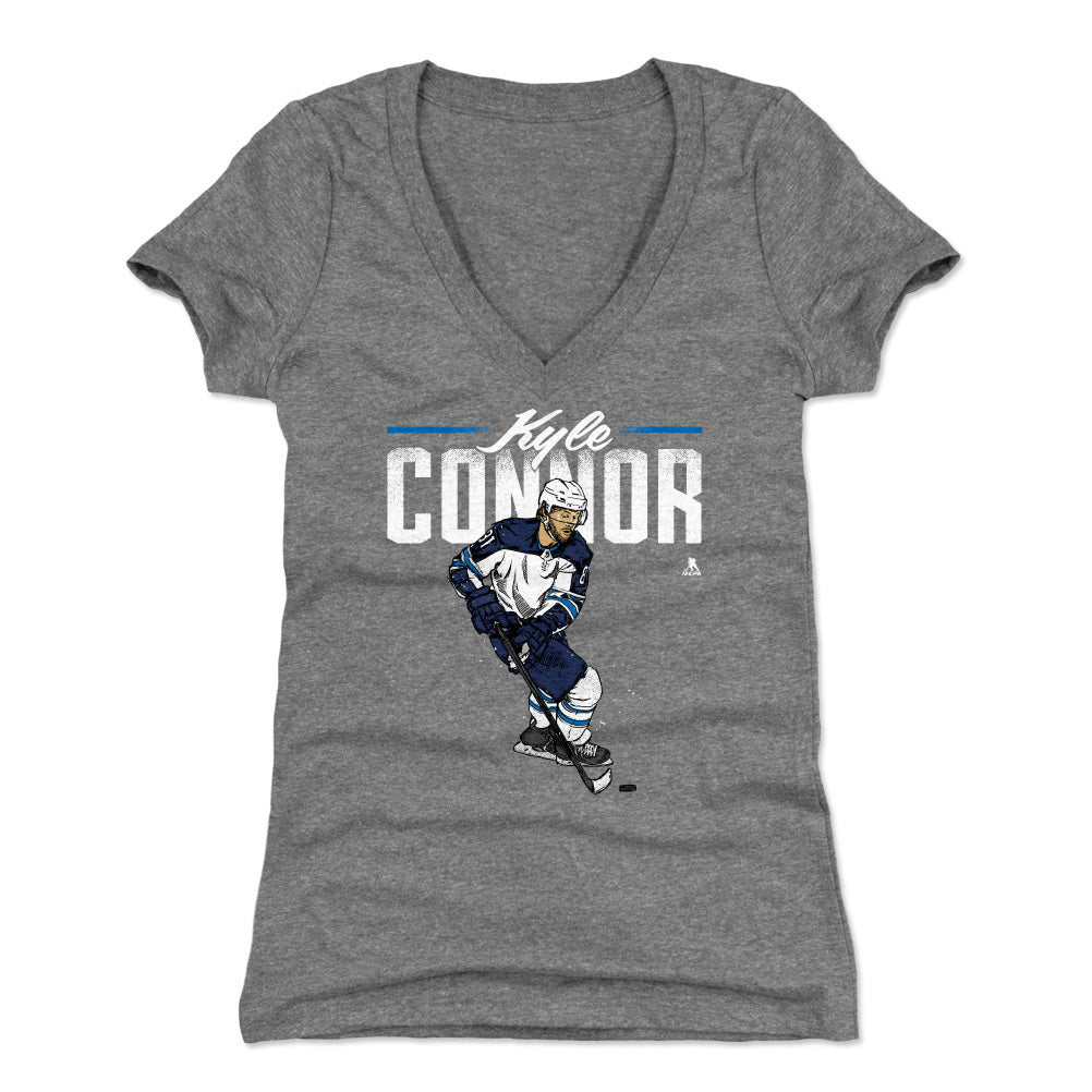 Kyle Connor Women's V-Neck T-Shirt | 500 LEVEL