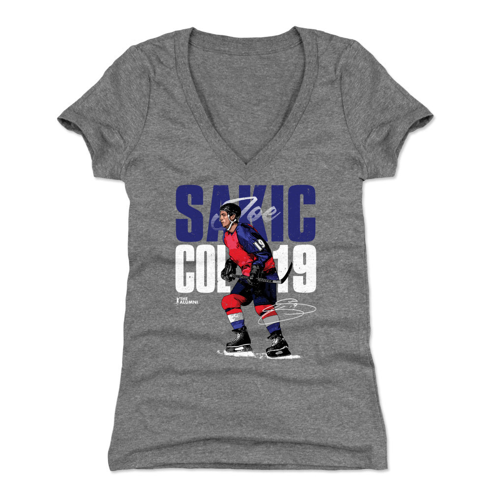 Joe Sakic Women's V-Neck T-Shirt | 500 LEVEL