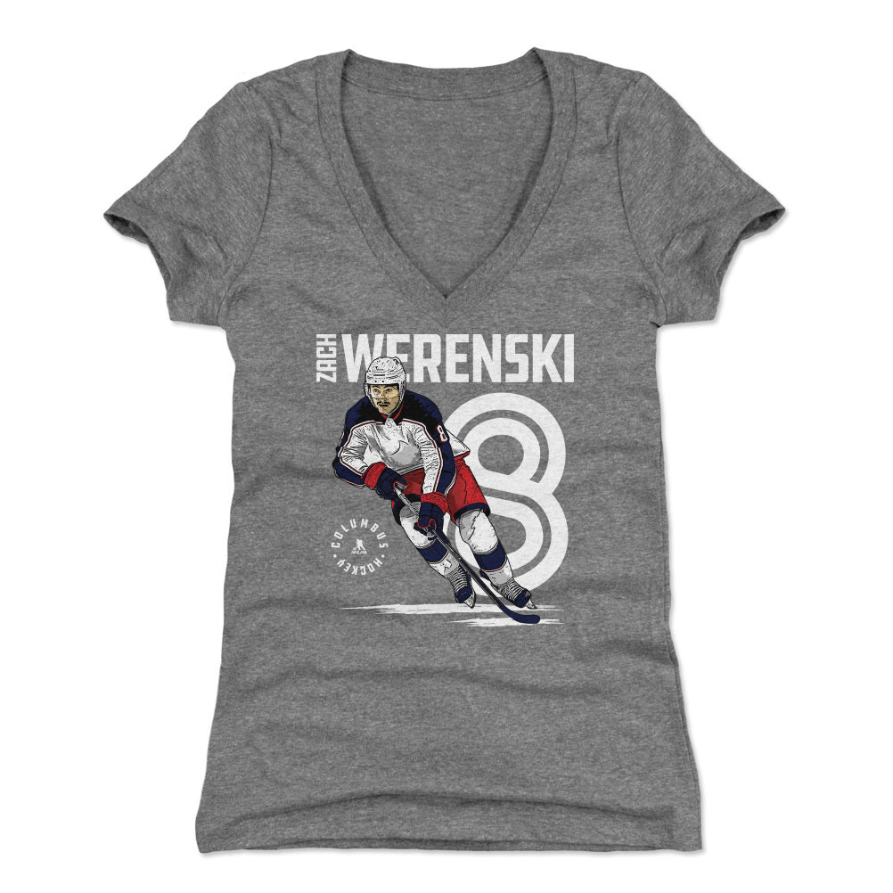Zach Werenski Women's V-Neck T-Shirt | 500 LEVEL