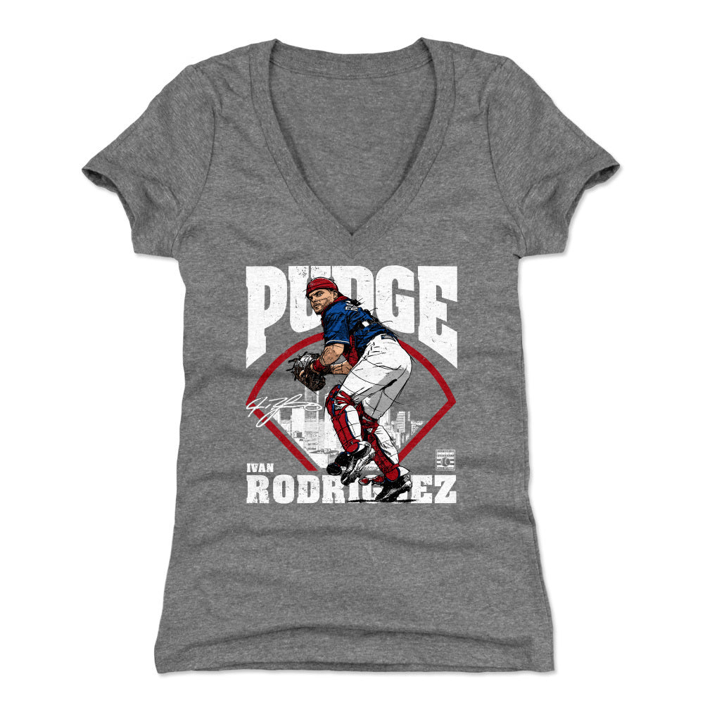 Ivan Rodriguez Women's V-Neck T-Shirt | 500 LEVEL