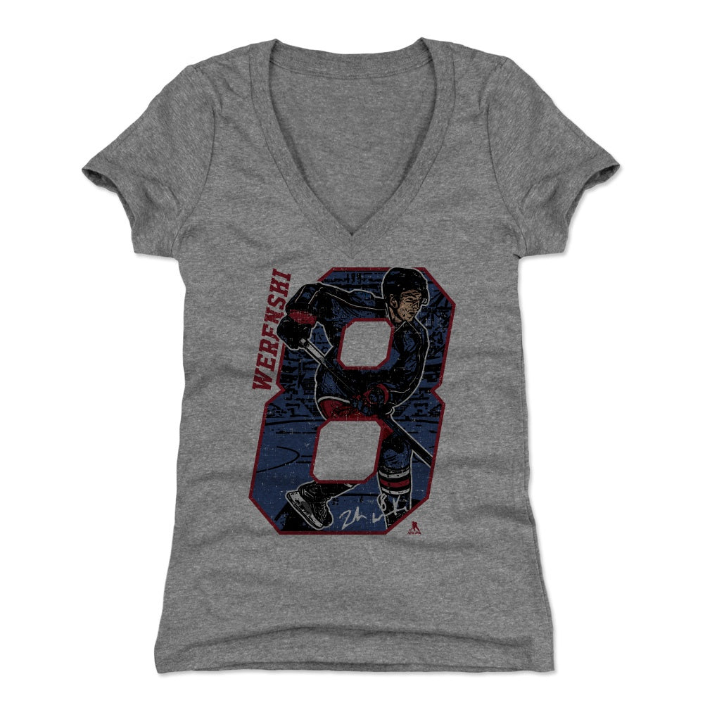 Zach Werenski Women's V-Neck T-Shirt | 500 LEVEL