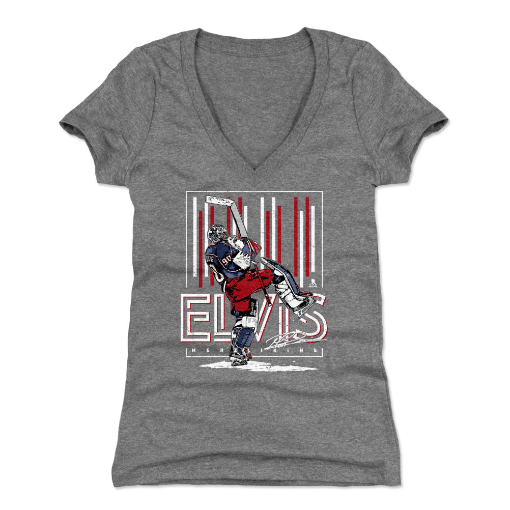 Elvis Merzlikins Women's V-Neck T-Shirt | 500 LEVEL