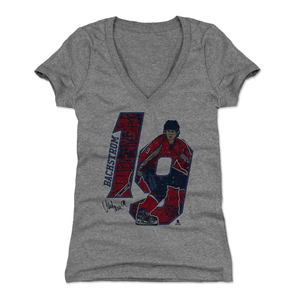 Nicklas Backstrom Women's V-Neck T-Shirt | 500 LEVEL