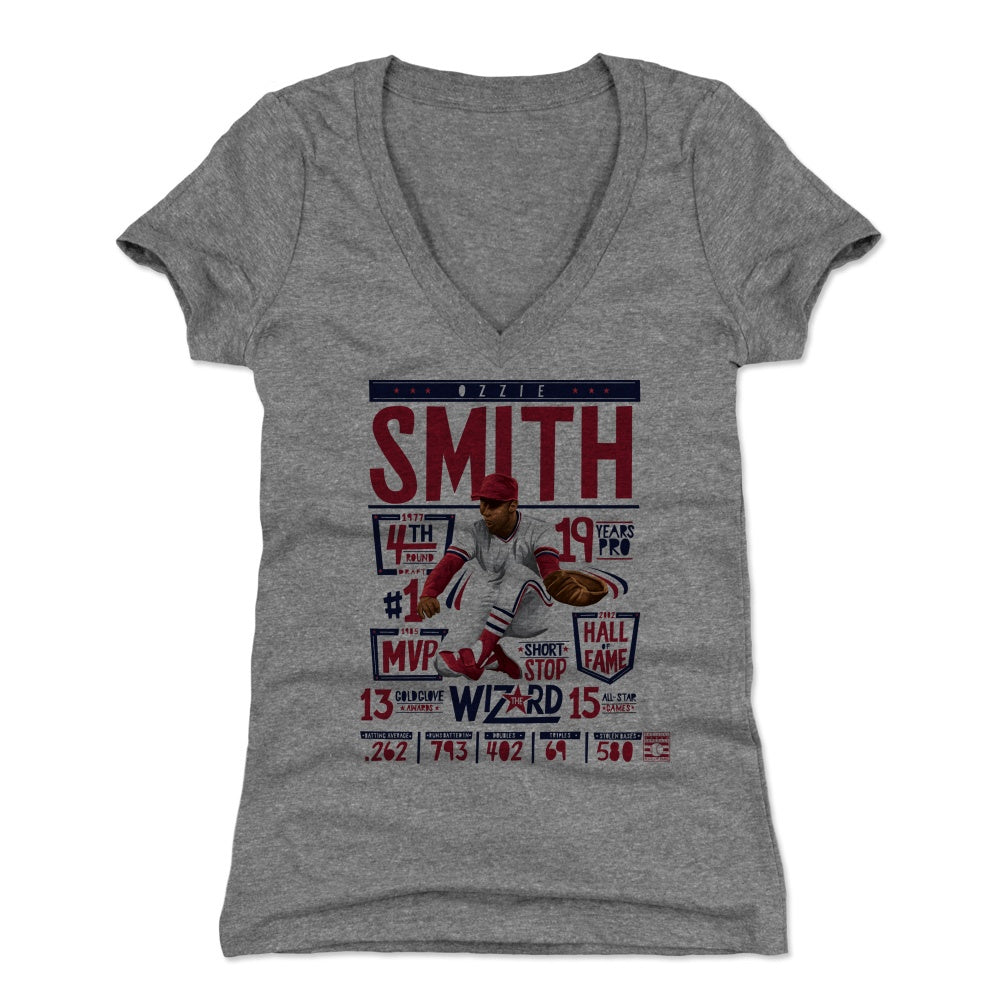 Ozzie Smith Women's V-Neck T-Shirt | 500 LEVEL