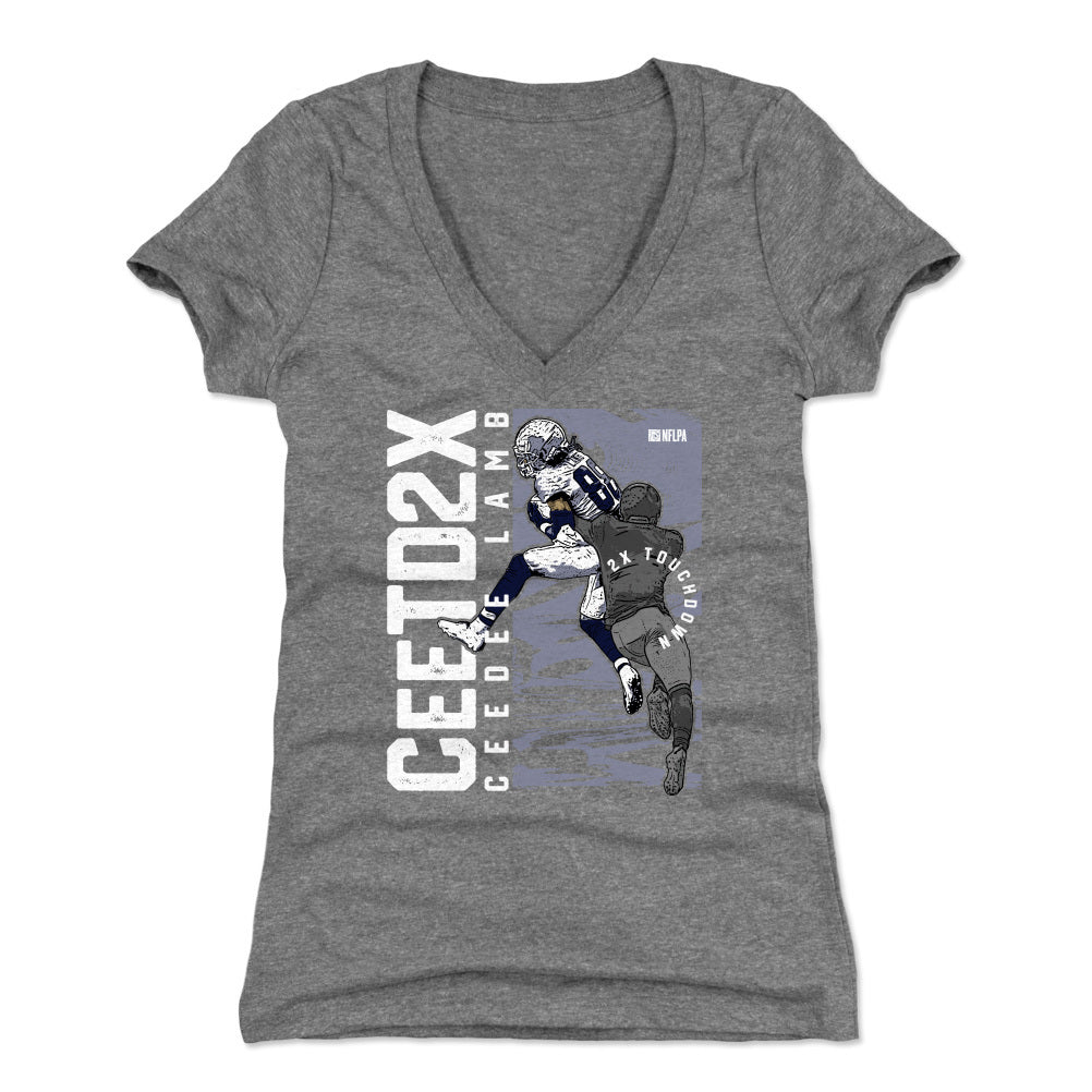 CeeDee Lamb Women's V-Neck T-Shirt | 500 LEVEL